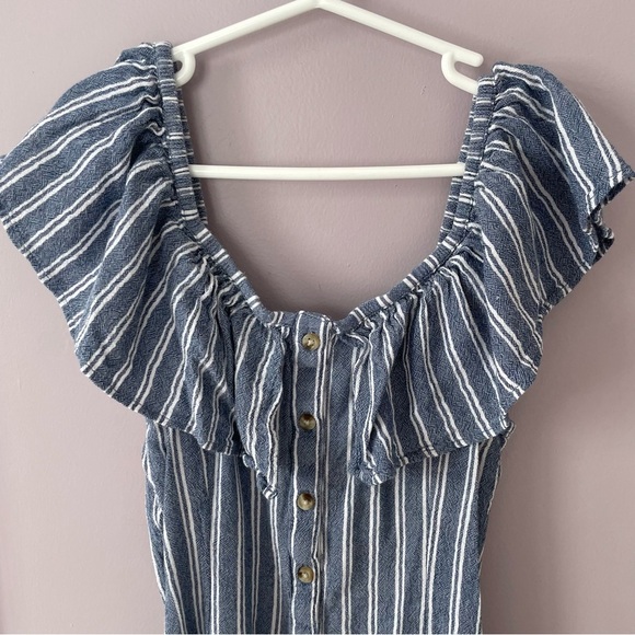 American Eagle Outfitters Girls Blue & White Striped Dress. Size XS - Picture 3 of 6